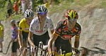 Andy et Frank Schleck pendant la 17me tape du Tour de France 2008